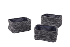 knitted storage baskets, set of 3