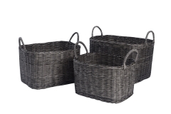 PE storage baskets, set of 3