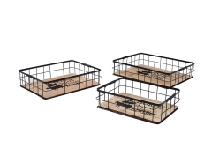 metal storage baskets, set of 3