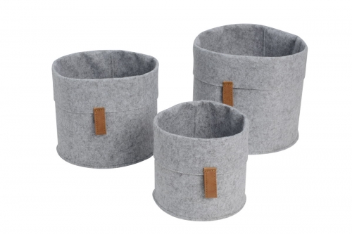 Felt storage baskets, set of 3