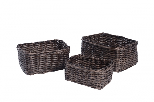 Set of 3 PE storage baskets