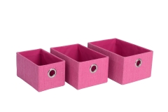 Set of 3 paperstraw storage baskets