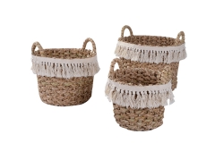 Set of 3 seagrass storage baskets