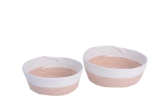 Set of 2 papercord storage baskets