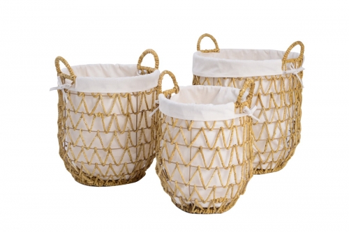 maize leaf storage baskets, set of 3