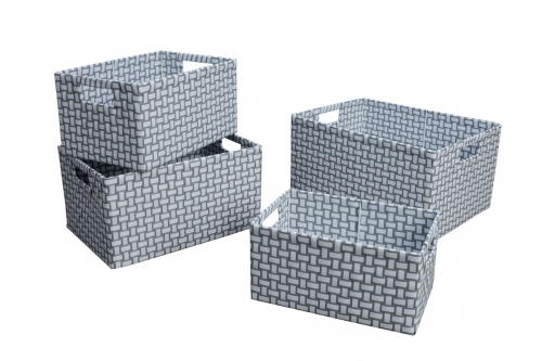 Set of 4 PP storage baskets
