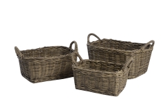 Set of 3 PE storage baskets