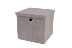 Foldable paperstraw storage box with lid