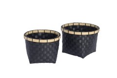 Set of 2 PP belt storage baskets