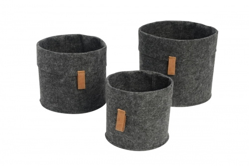 Felt storage baskets, set of 3