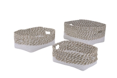 Set of 3 PP storage baskets