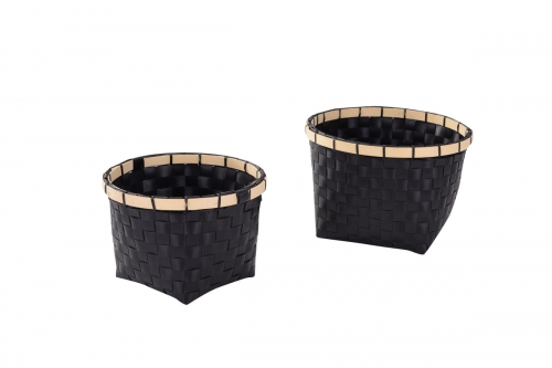 Set of 2 PP storage baskets