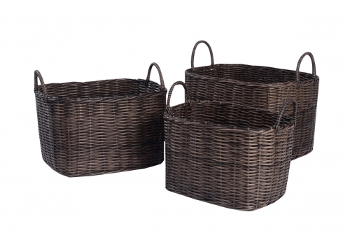 Set of 3 PE storage baskets