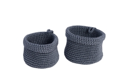 Set of 2 Nylon storage baskets