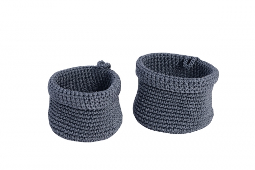 Set of 2 Nylon storage baskets