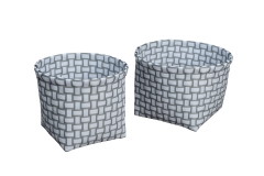 Set of 2 PP storage baskets