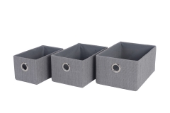 Set of 3 paperstraw storage baskets