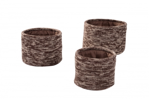 knitted storage baskets, set of 3