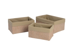 Set of 3 paperstraw storage baskets