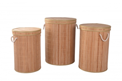 Set of 3 bamboo baskets