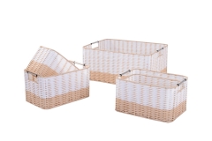 Set of 5 PP storage baskets