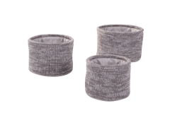 knitted storage baskets, set of 3