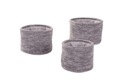 knitted storage baskets, set of 3