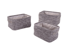 knitted storage baskets, set of 3