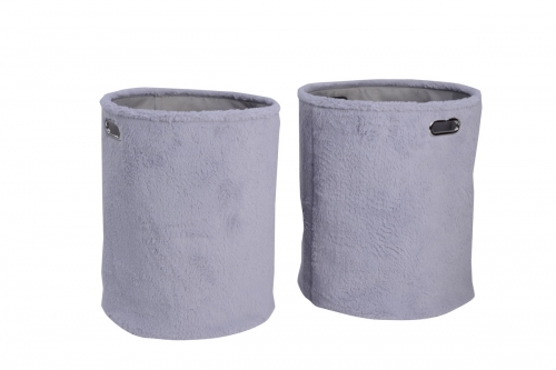 Velvet storage baskets, set of 2