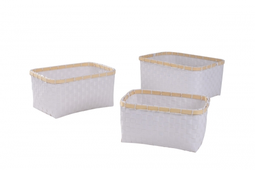 Set of 3 PP storage baskets