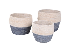 maize leaf storage baskets, set of 3