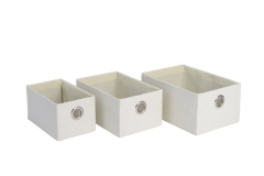 Set of 3 paperstraw storage baskets