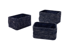 knitted storage baskets, set of 3