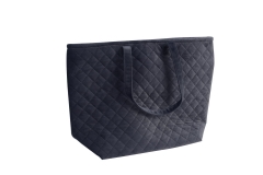 Velvet shopping bag with embossing