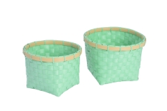 Set of 2 PP belt storage baskets