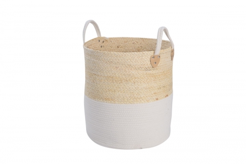 Maizeleaf and cotton rope laundry hamper