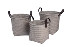 Set of 3 PE storage baskets