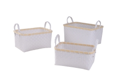 Set of 3 PP storage baskets