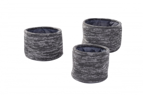 knitted storage baskets, set of 3