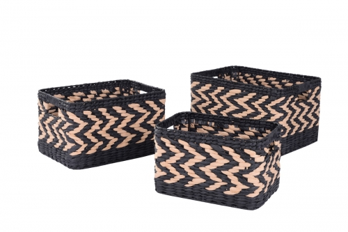 Set of 3 paper storage baskets