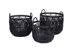 Set of 3 PE storage baskets