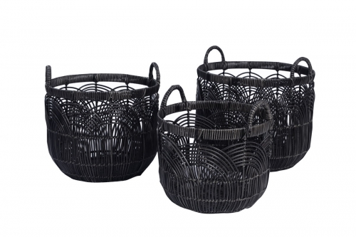 Set of 3 PE storage baskets