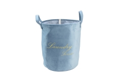 Velvet laundry basket