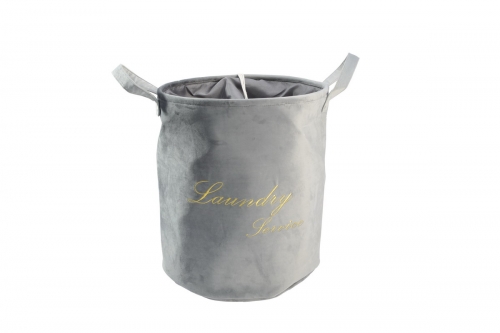 Velvet laundry basket