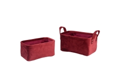 Velvet storage baskets