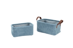 Corduroy storage baskets