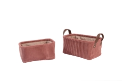 Corduroy storage baskets
