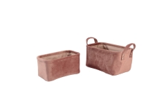 Velvet storage baskets