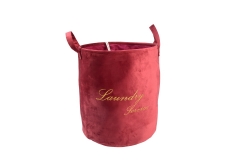 Velvet laundry basket