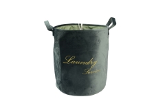 Velvet laundry basket